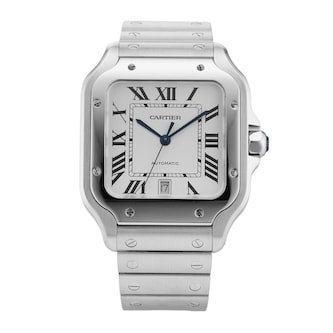 Pre-Owned Cartier Santos de 39.8mm Large Model Stainless Steel Pre-Owned Cartier Santos de 39.8mm Large Model Stainless Steel
