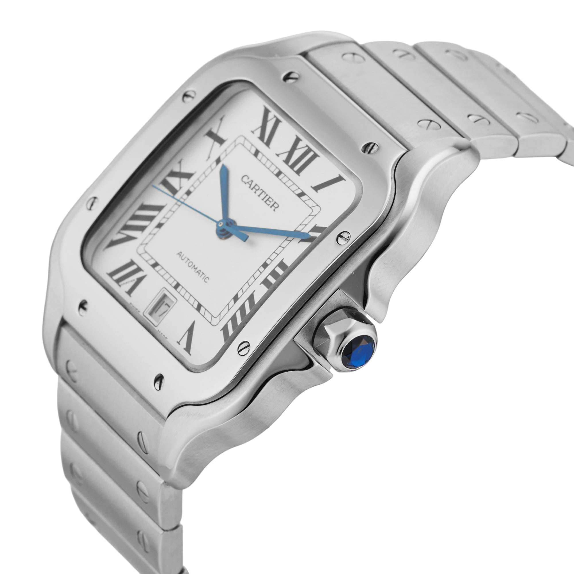 Pre-Owned Cartier Santos de 39.8mm Large Model Stainless Steel