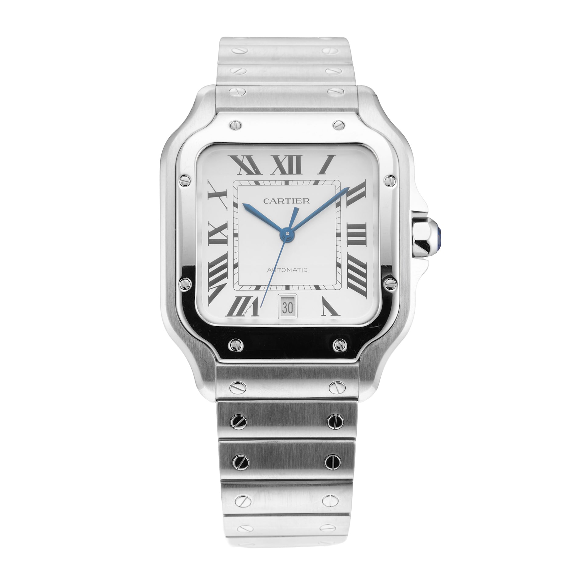 Pre-Owned Cartier Santos de 39.8mm Large Model Stainless Steel