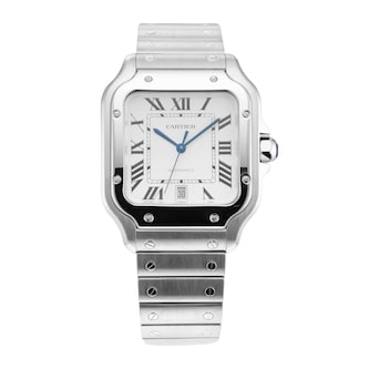Pre-Owned Cartier Santos de 39.8mm Large Model Stainless Steel Pre-Owned Cartier Santos de 39.8mm Large Model Stainless Steel