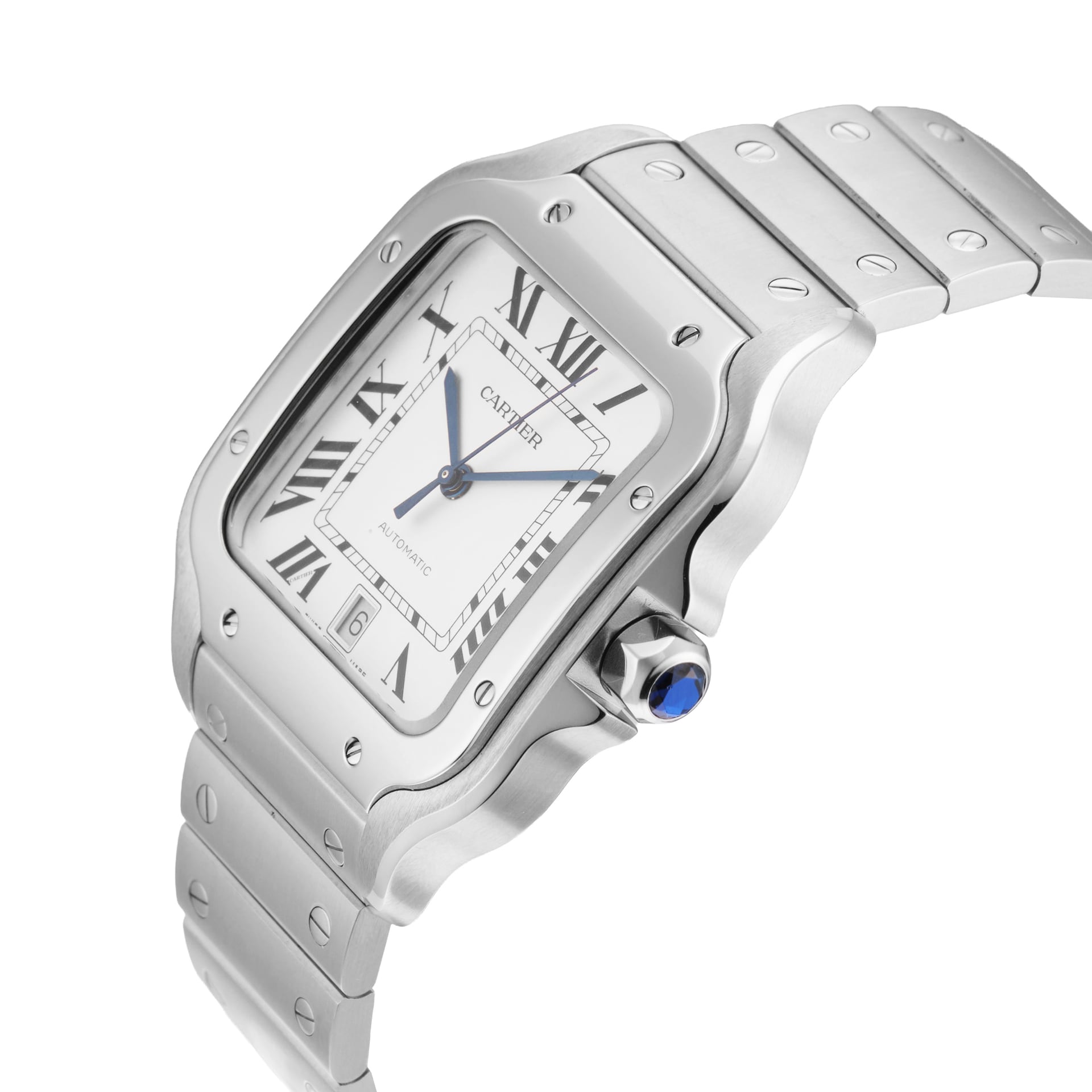 Pre-Owned Cartier Santos de 39.8mm Large Model Stainless Steel