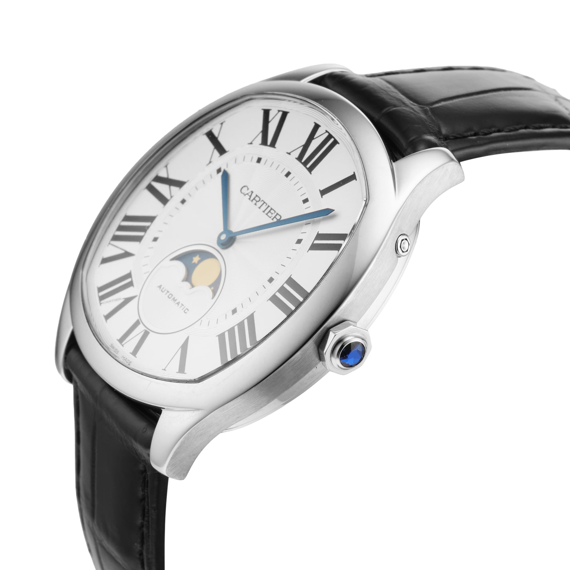 Pre-Owned Cartier Drive De Moon Phases 41mm Stainless Steel Pre-Owned Cartier Drive De Moon Phases 41mm Stainless Steel