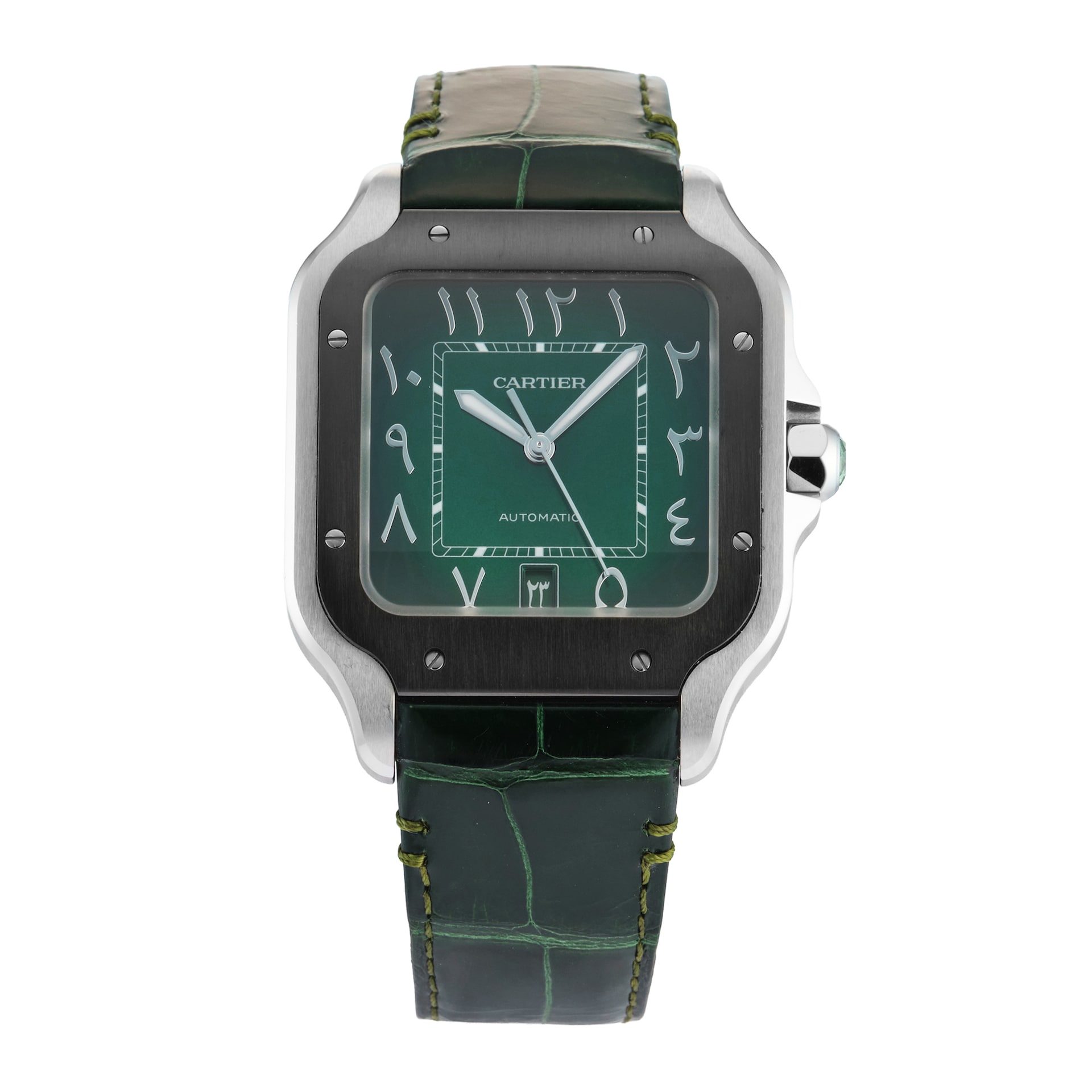 Pre-Owned Cartier Santos De 39.8mm x 47.5mm Stainless Steel