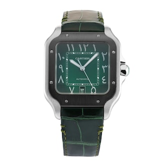 Pre-Owned Cartier Santos De 39.8mm x 47.5mm Stainless Steel