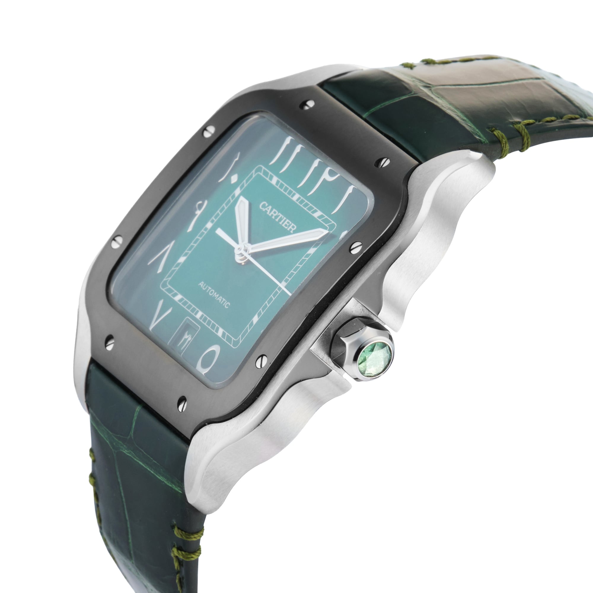 Pre-Owned Cartier Santos De 39.8mm x 47.5mm Stainless Steel Pre-Owned Cartier Santos De 39.8mm x 47.5mm Stainless Steel