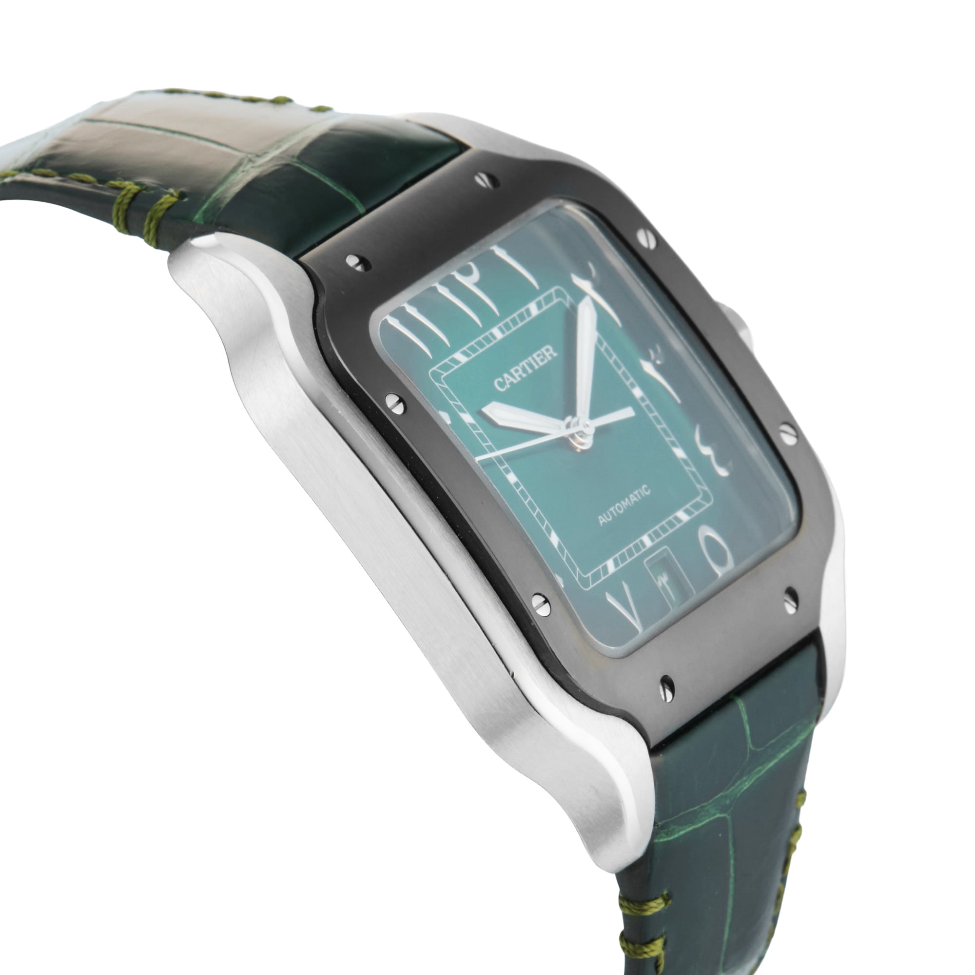 Pre-Owned Cartier Santos De 39.8mm x 47.5mm Stainless Steel Pre-Owned Cartier Santos De 39.8mm x 47.5mm Stainless Steel