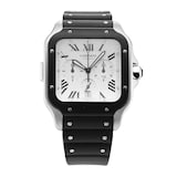 Pre-Owned Cartier Santos De Chronograph 43.3mm Stainless Steel