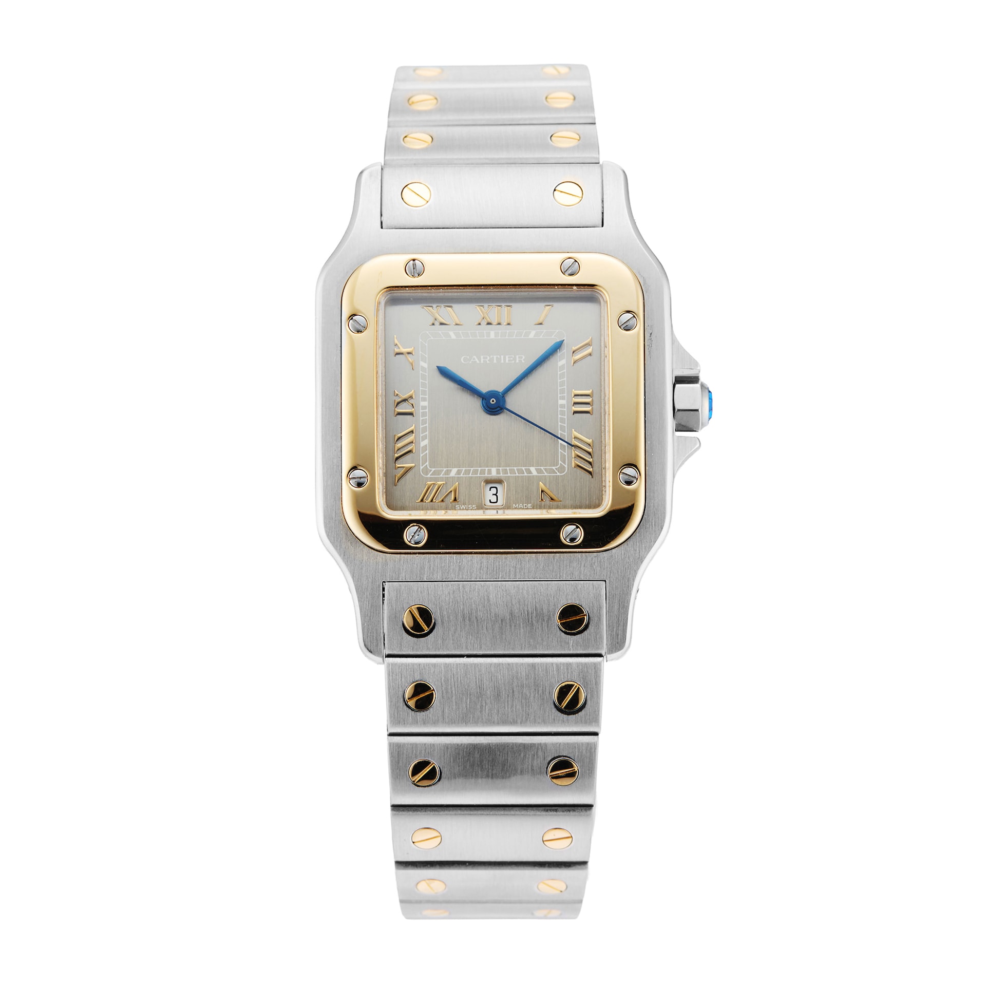 Pre-Owned Cartier Santos Galbee 29mm Stainless Steel and Yellow Gold