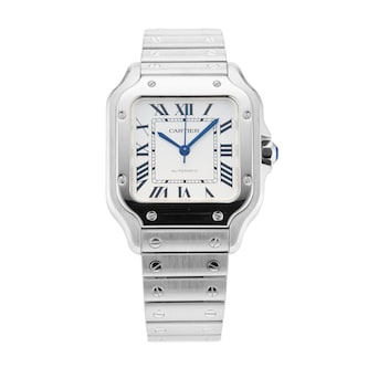 Pre-Owned Cartier Pre-Owned Cartier Santos De 35.1mm Stainless Steel  WSSA0029