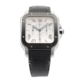 Pre-Owned Cartier Santos De Chronograph 43.3mm Stainless Steel
