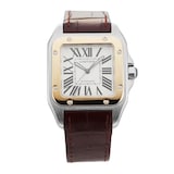 Pre-Owned Cartier Santos 100 Large 41mm Stainless Steel and Yellow Gold