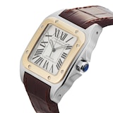 Pre-Owned Cartier Santos 100 Large 41mm Stainless Steel and Yellow Gold