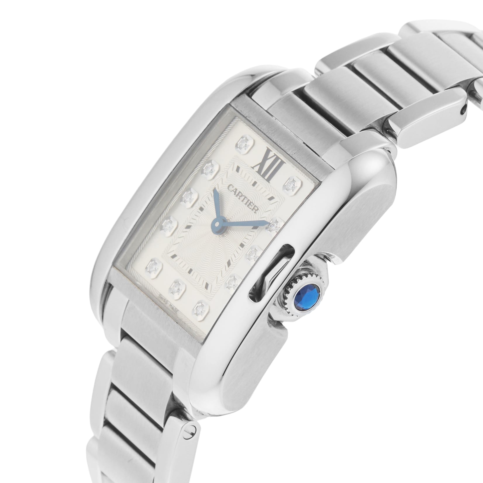 Pre-Owned Cartier Tank Anglaise 30mm Stainless Steel W4TA0003 Pre-Owned Cartier Tank Anglaise 30mm Stainless Steel W4TA0003