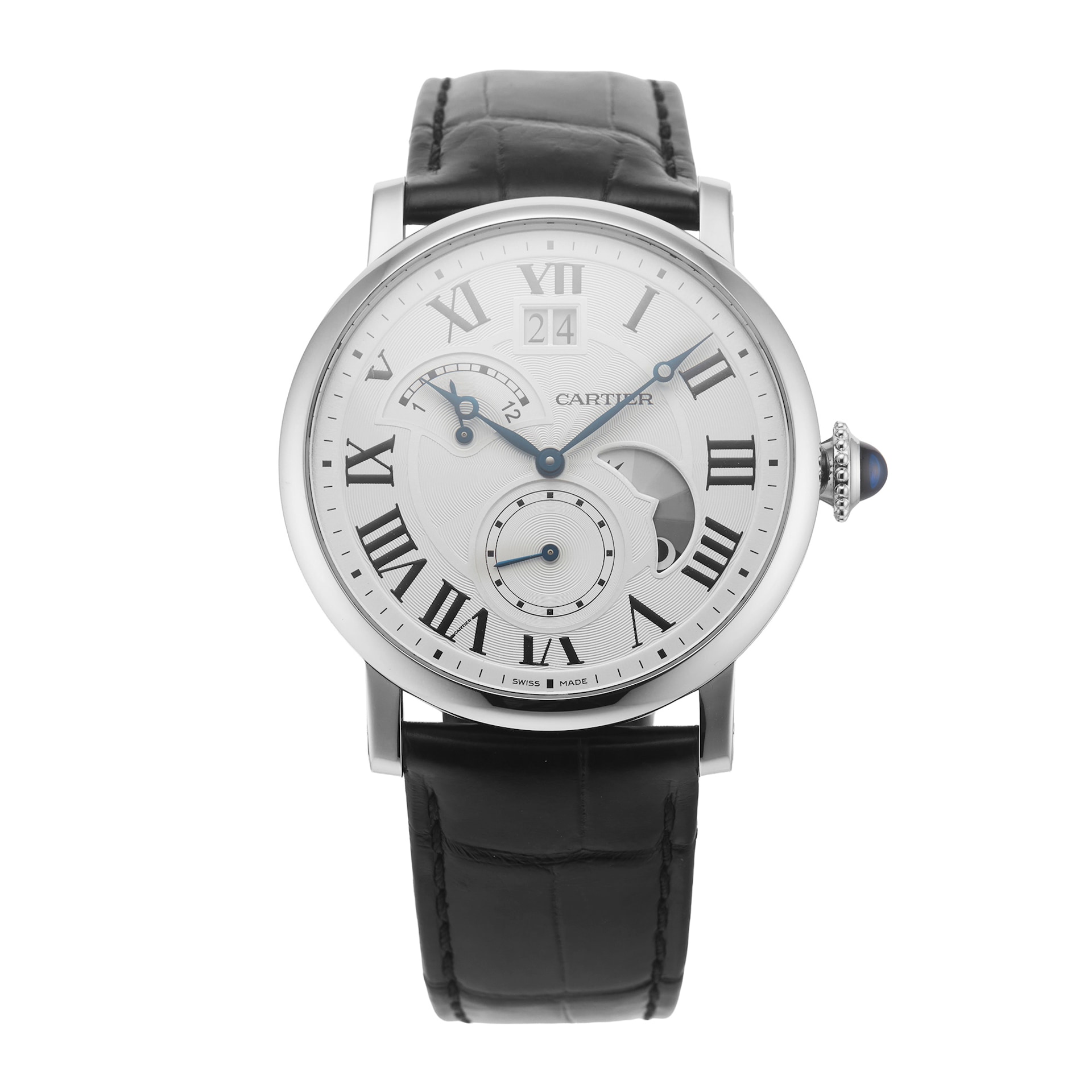 Pre-Owned Cartier Rotonde De Large Date 42mm Stainless Steel