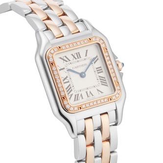 Pre-Owned Cartier Panthere De Medium Model 29mm Stainless Steel and Rose Gold Pre-Owned Cartier Panthere De Medium Model 29mm Stainless Steel and Rose Gold