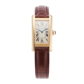 Pre-Owned Cartier Tank Americaine 19mm Yellow Gold Pre-Owned Cartier Tank Americaine 19mm Yellow Gold