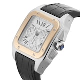 Pre-Owned Cartier Santos 100 42mm Stainless Steel and Yellow Gold