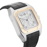 Pre-Owned Cartier Santos 100 42mm Stainless Steel and Yellow Gold