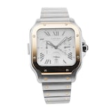 Pre-Owned Cartier Santos De Chronograph 44.9mm Stainless Steel and Yellow Gold