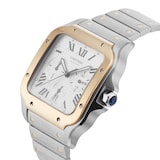 Pre-Owned Cartier Santos De Chronograph 44.9mm Stainless Steel and Yellow Gold