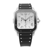 Pre-Owned Cartier Santos De Chronograph 43.3mm Stainless Steel