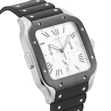 Pre-Owned Cartier Santos De Chronograph 43.3mm Stainless Steel