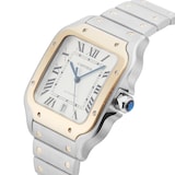 Pre-Owned Cartier Santos De 39.8mm Stainless Steel and Yellow Gold