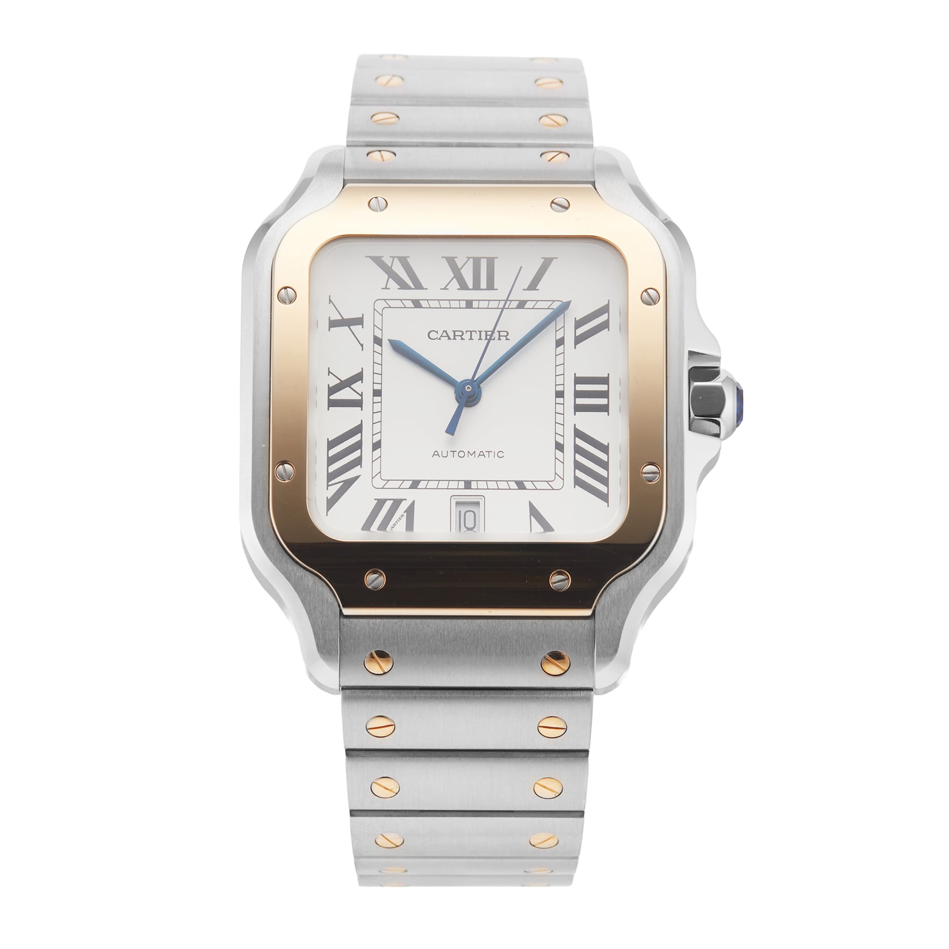 Pre-Owned Cartier Santos De 39.8mm Stainless Steel and Yellow Gold Pre-Owned Cartier Santos De 39.8mm Stainless Steel and Yellow Gold