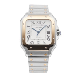 Pre-Owned Cartier Santos De 39.8mm Stainless Steel and Yellow Gold Pre-Owned Cartier Santos De 39.8mm Stainless Steel and Yellow Gold