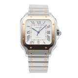 Pre-Owned Cartier Santos De 39.8mm Stainless Steel and Yellow Gold
