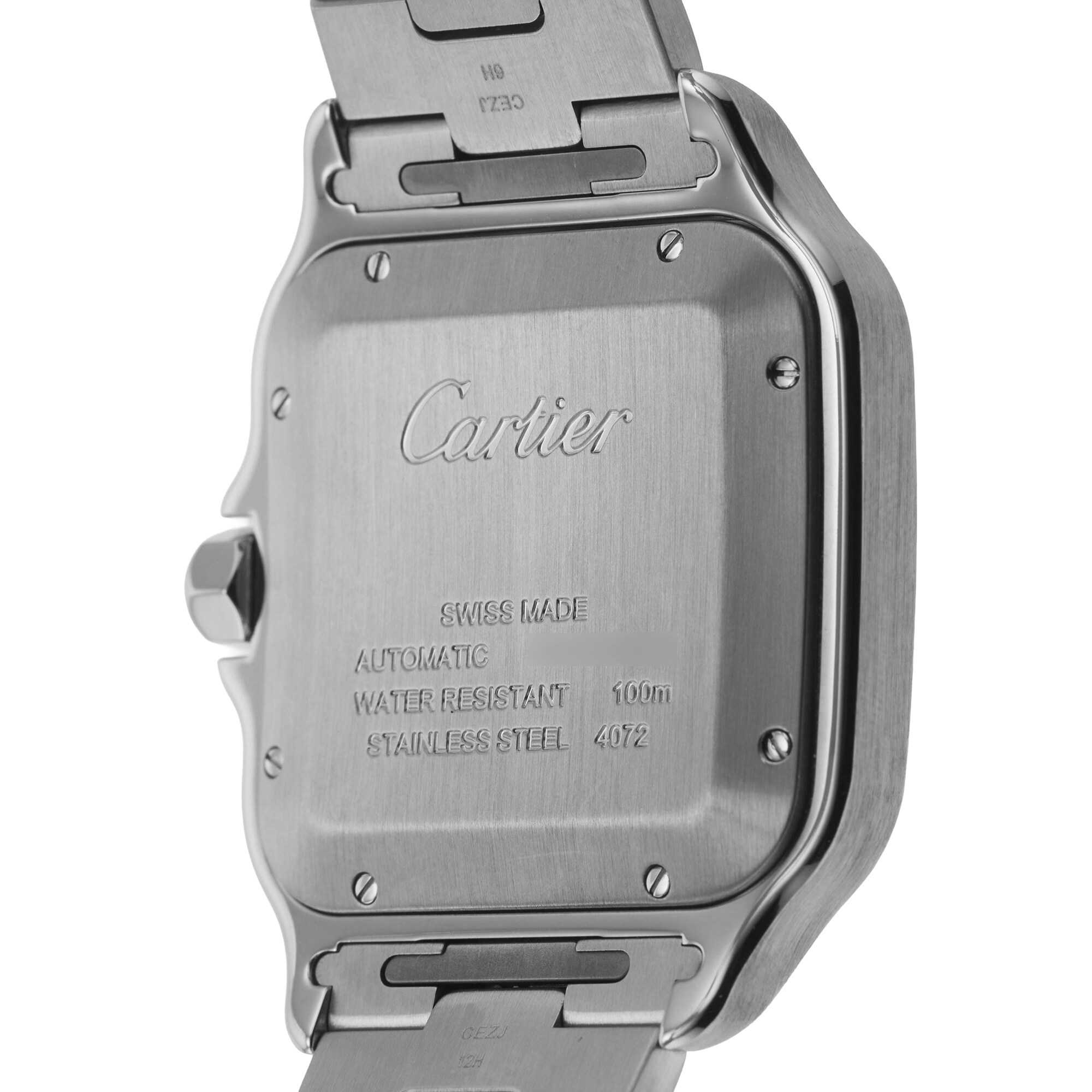 Pre-Owned Cartier Santos De 39.8mm Large Model Stainless Steel