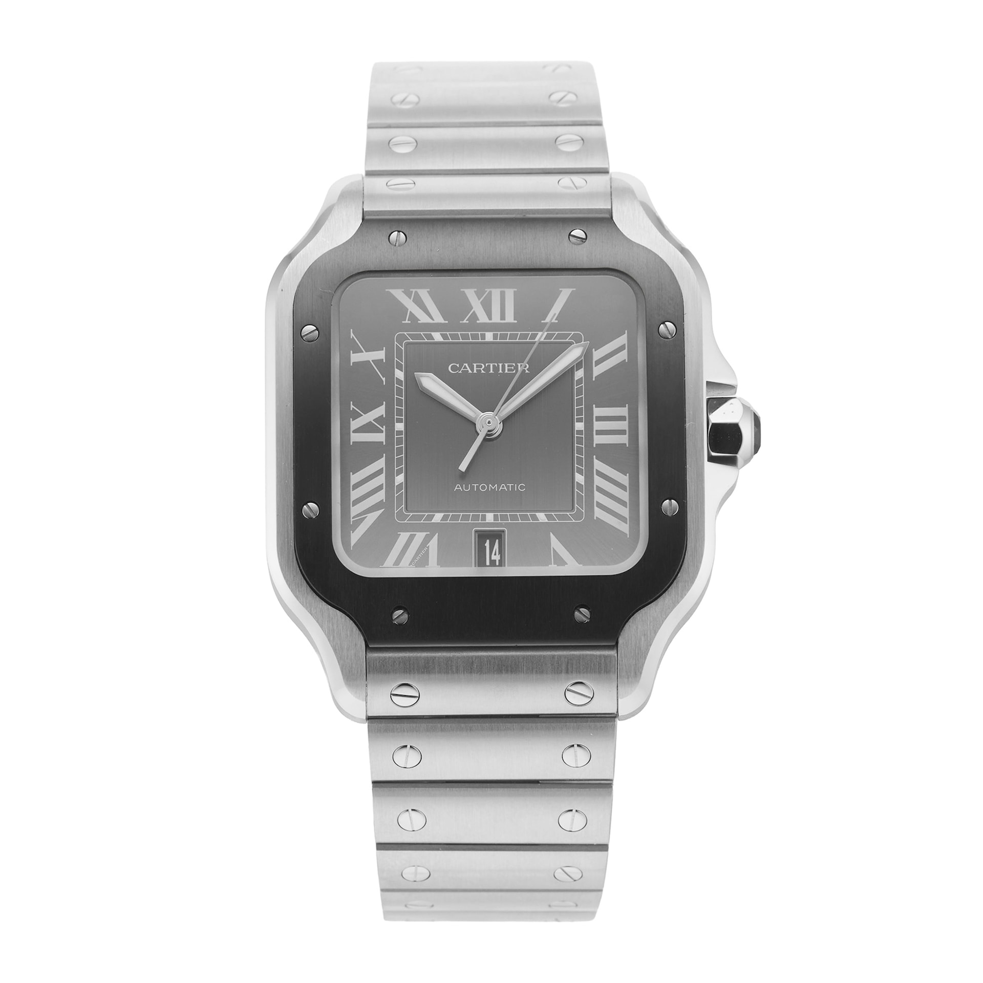 Pre-Owned Cartier Santos De 39.8mm Stainless Steel Pre-Owned Cartier Santos De 39.8mm Stainless Steel