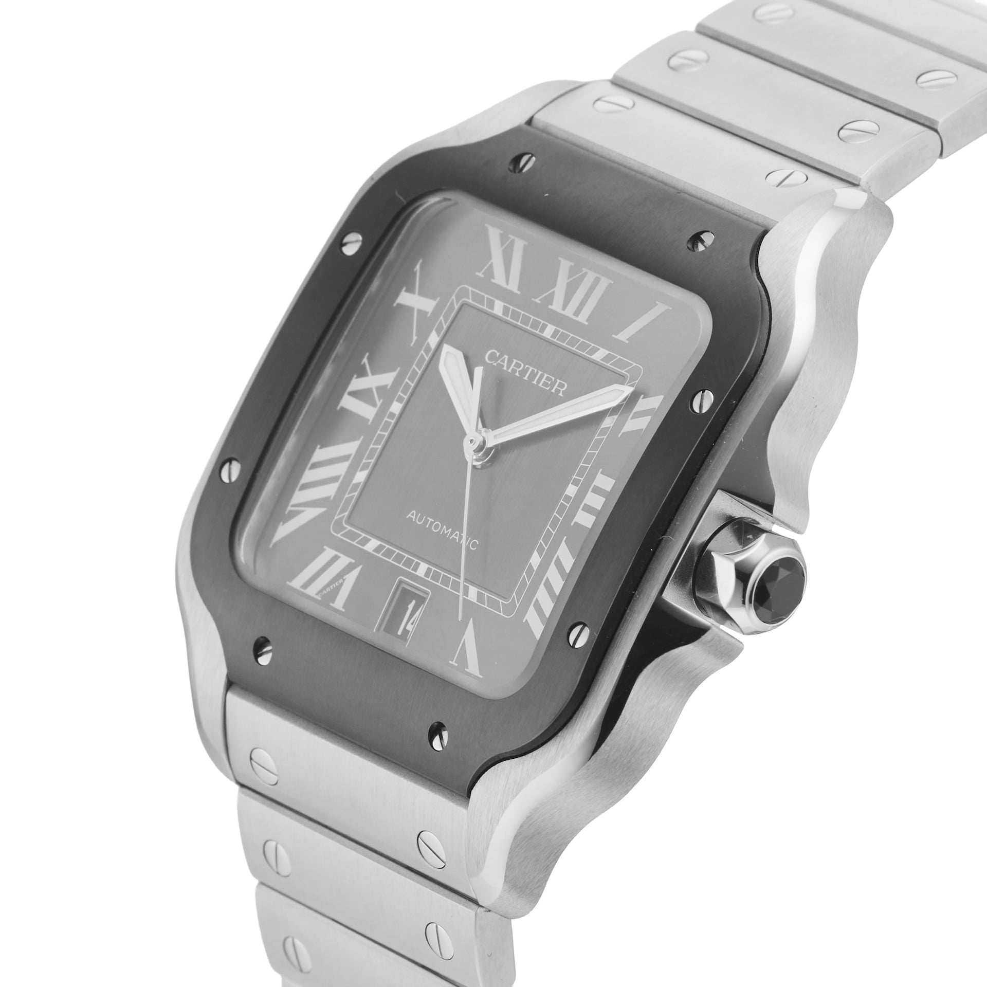 Pre-Owned Cartier Santos De 39.8mm Stainless Steel Pre-Owned Cartier Santos De 39.8mm Stainless Steel