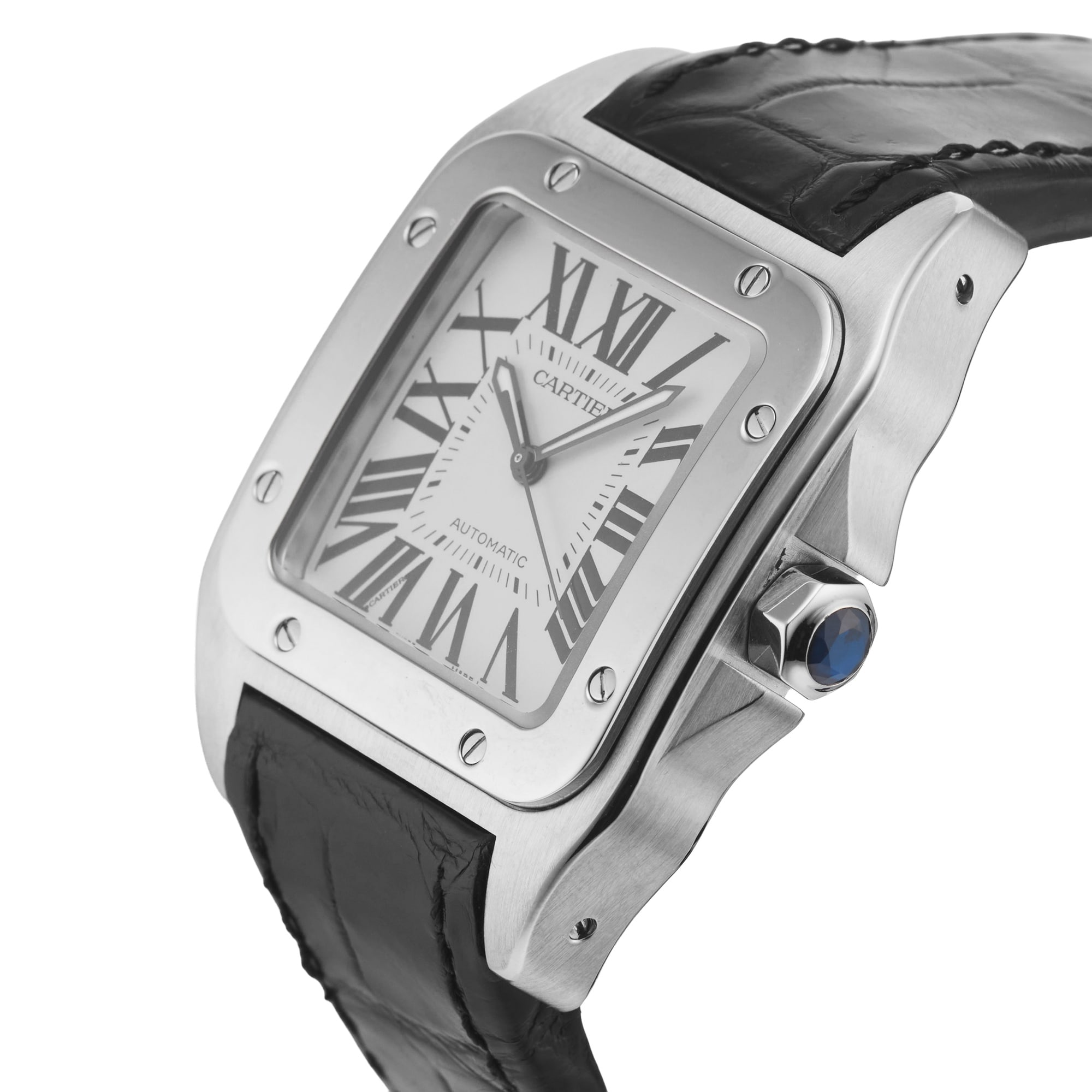 Pre-Owned Cartier Santos 100 41mm Stainless Steel Pre-Owned Cartier Santos 100 41mm Stainless Steel