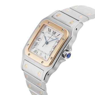 Pre-Owned Cartier Santos Galbee 29mm Stainless Steel and Yellow Gold Pre-Owned Cartier Santos Galbee 29mm Stainless Steel and Yellow Gold