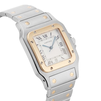 Pre-Owned Cartier Santos Galbee 29mm Stainless Steel and Yellow Gold