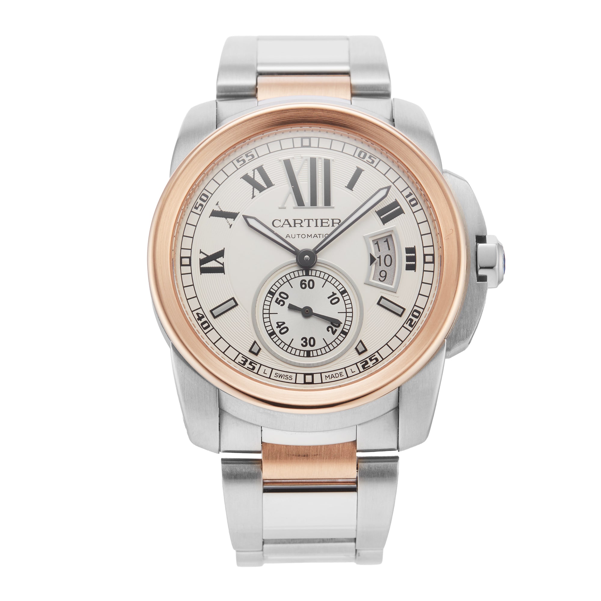Pre-Owned Cartier Calibre De 42mm Stainless Steel and Rose Gold Pre-Owned Cartier Calibre De 42mm Stainless Steel and Rose Gold