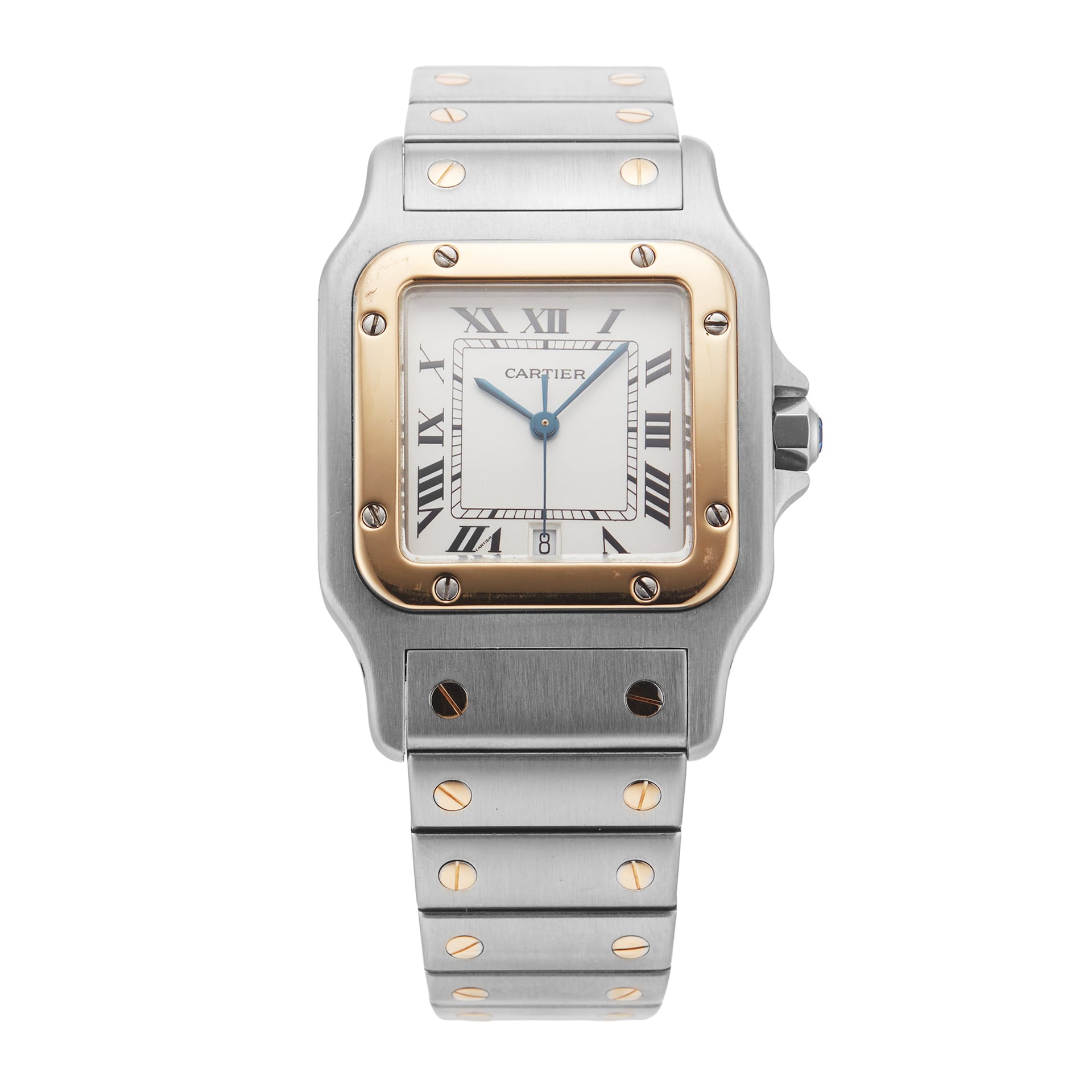 Pre-Owned Cartier Santos Galbee 29mm Stainless Steel and Yellow Gold Pre-Owned Cartier Santos Galbee 29mm Stainless Steel and Yellow Gold