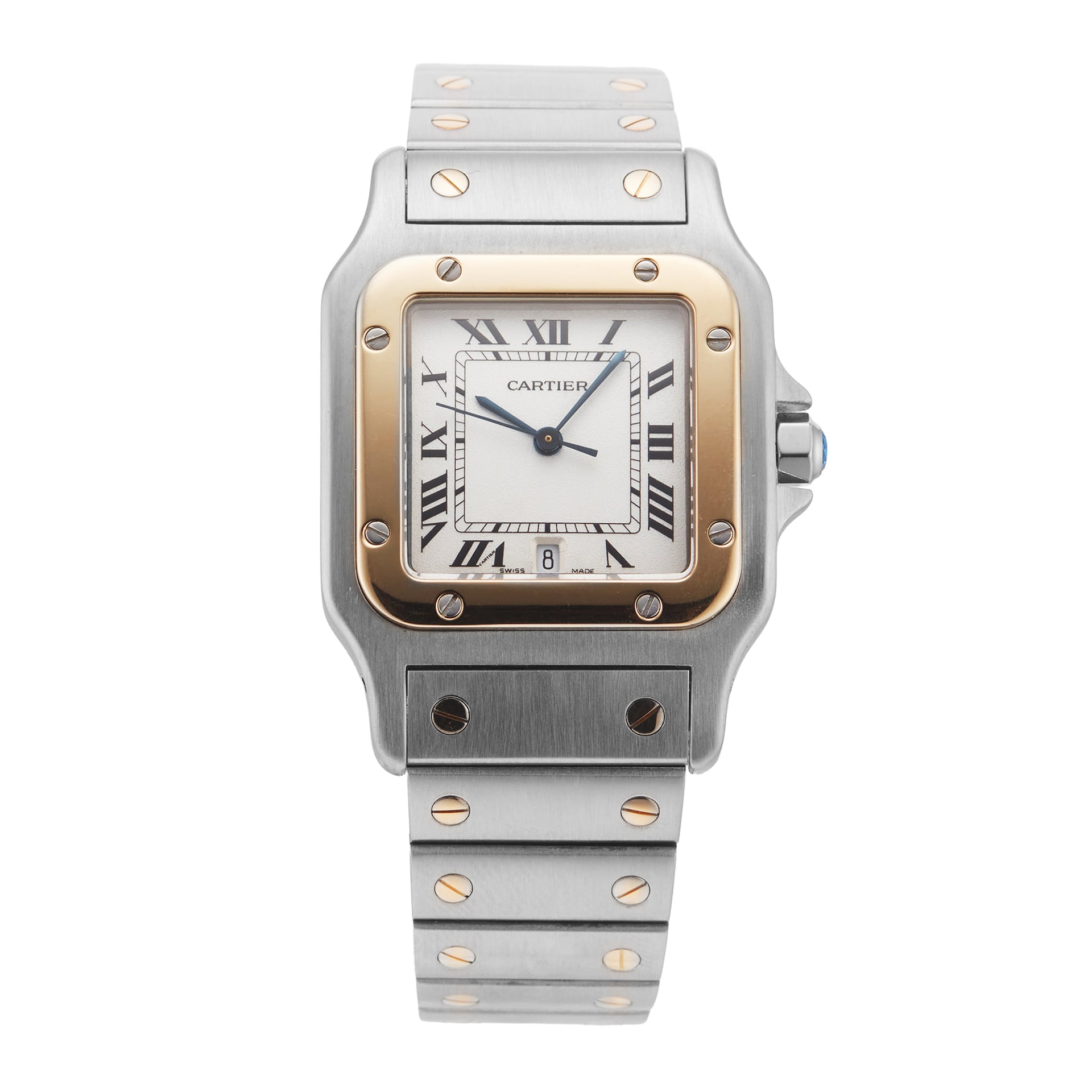 Pre-Owned Cartier Santos Galbee 29mm Stainless Steel and Yellow Gold Pre-Owned Cartier Santos Galbee 29mm Stainless Steel and Yellow Gold