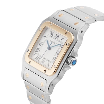 Pre-Owned Cartier Santos Galbee 29mm Stainless Steel and Yellow Gold Pre-Owned Cartier Santos Galbee 29mm Stainless Steel and Yellow Gold