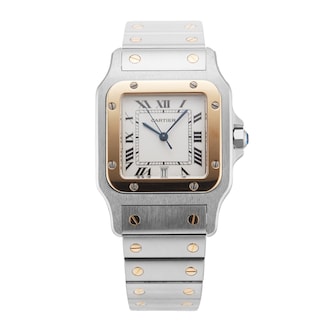 Pre-Owned Cartier Santos Galbee 29mm Stainless Steel and Yellow Gold Pre-Owned Cartier Santos Galbee 29mm Stainless Steel and Yellow Gold