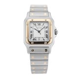 Pre-Owned Cartier Santos Galbee 28mm Stainless Steel and Yellow Gold