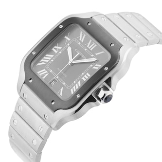 Pre-Owned Cartier Santos De 39.8mm Stainless Steel