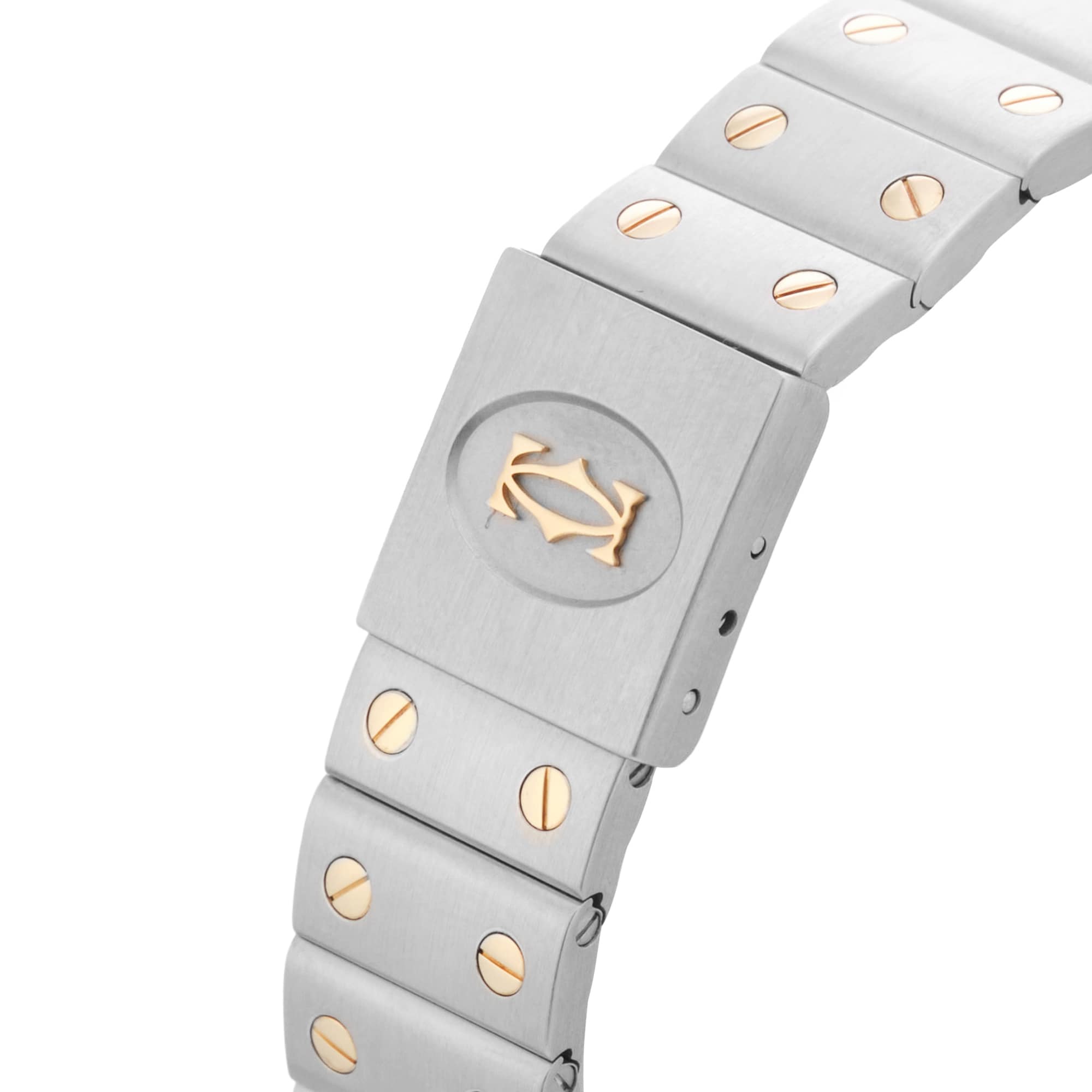 Pre-Owned Cartier Santos Galbee 28mm Stainless Steel and Yellow Gold Pre-Owned Cartier Santos Galbee 28mm Stainless Steel and Yellow Gold
