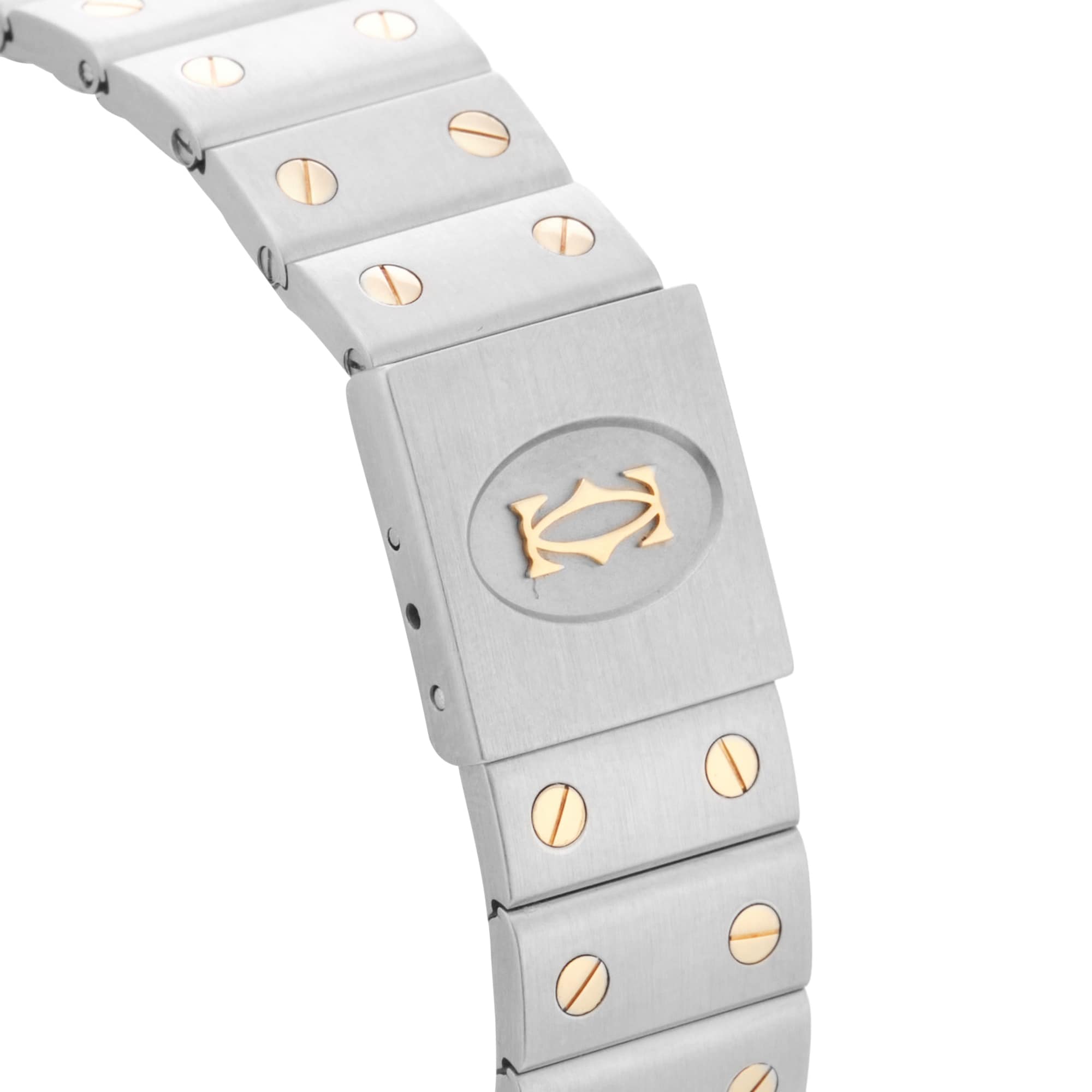 Pre-Owned Cartier Santos Galbee 28mm Stainless Steel and Yellow Gold Pre-Owned Cartier Santos Galbee 28mm Stainless Steel and Yellow Gold