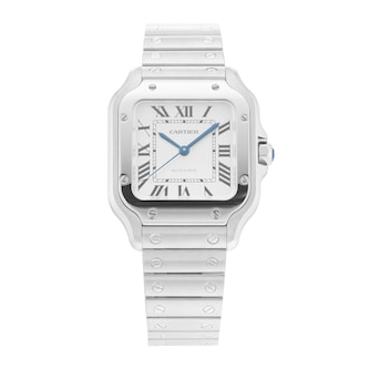 Pre-Owned Cartier Santos De 35.1mm Stainless Steel Pre-Owned Cartier Santos De 35.1mm Stainless Steel