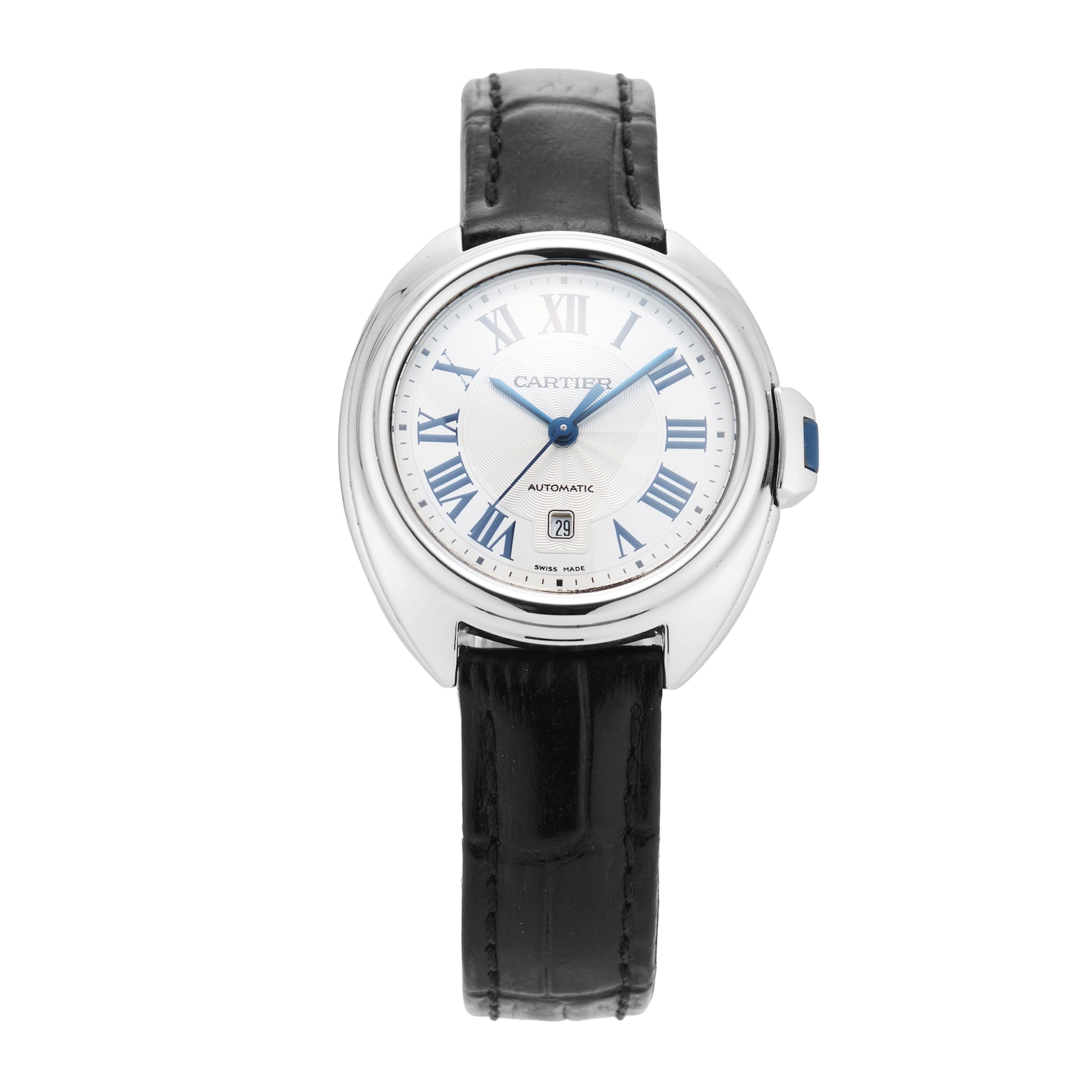 Pre-Owned Cartier Cle De 31mm Stainless Steel Pre-Owned Cartier Cle De 31mm Stainless Steel