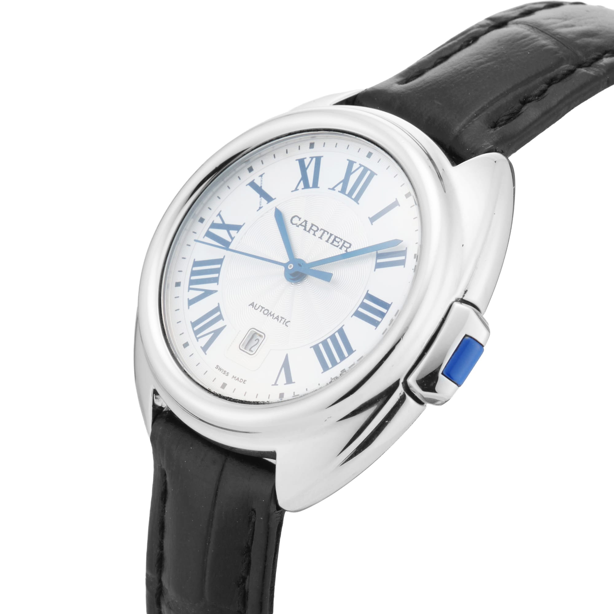 Pre-Owned Cartier Cle De 31mm Stainless Steel Pre-Owned Cartier Cle De 31mm Stainless Steel