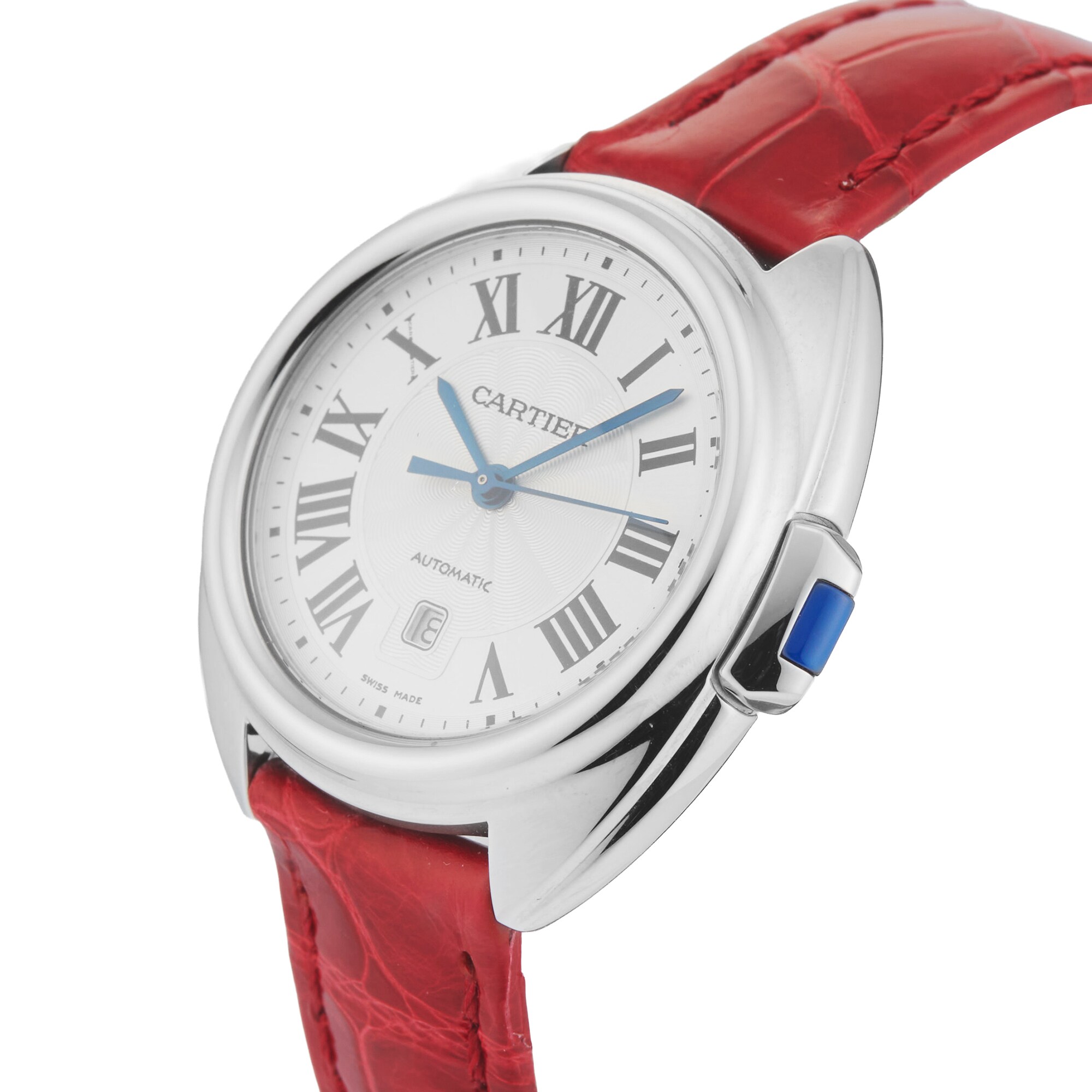 Pre-Owned Cartier Cle De 31mm Stainless Steel Pre-Owned Cartier Cle De 31mm Stainless Steel
