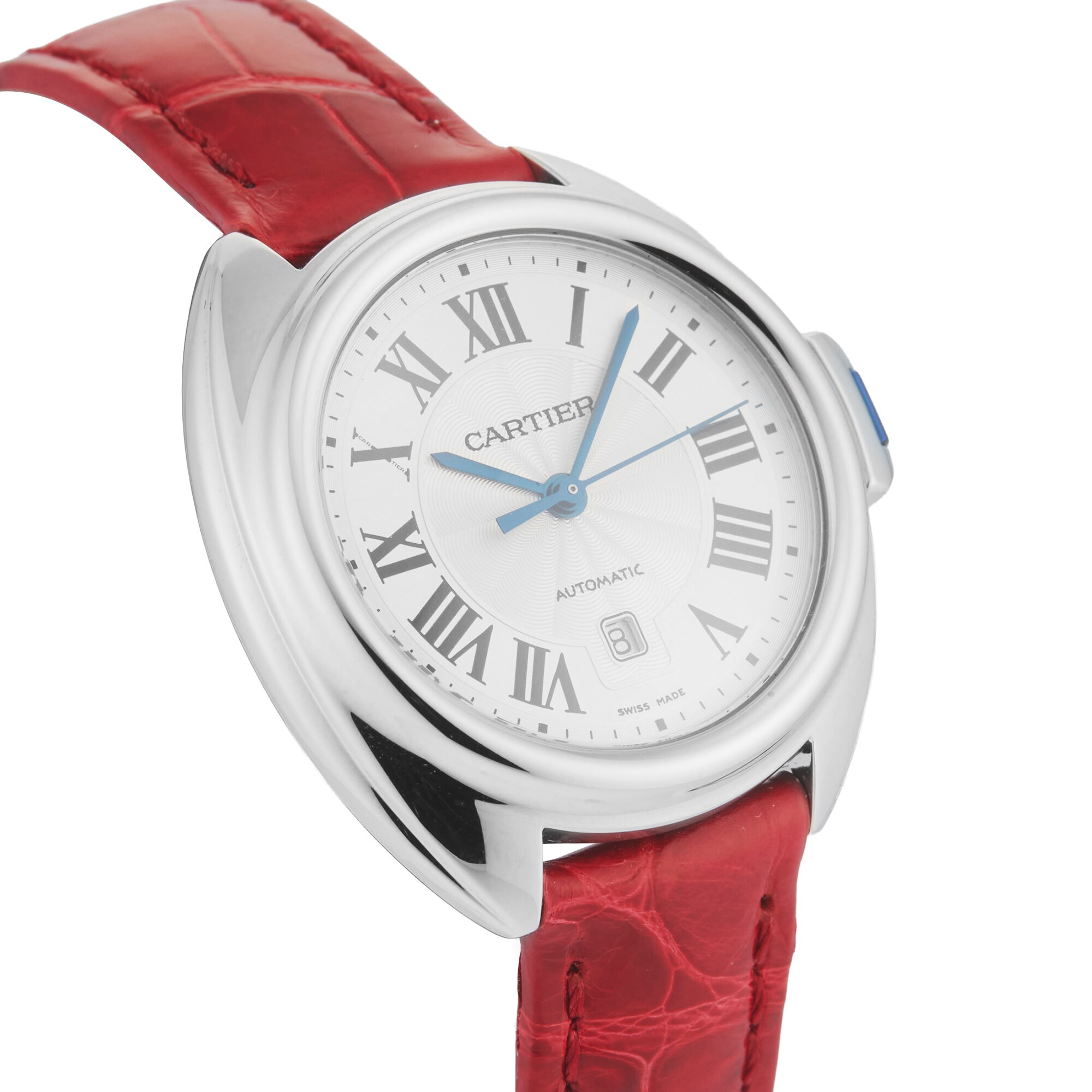 Pre-Owned Cartier Cle De 31mm Stainless Steel Pre-Owned Cartier Cle De 31mm Stainless Steel